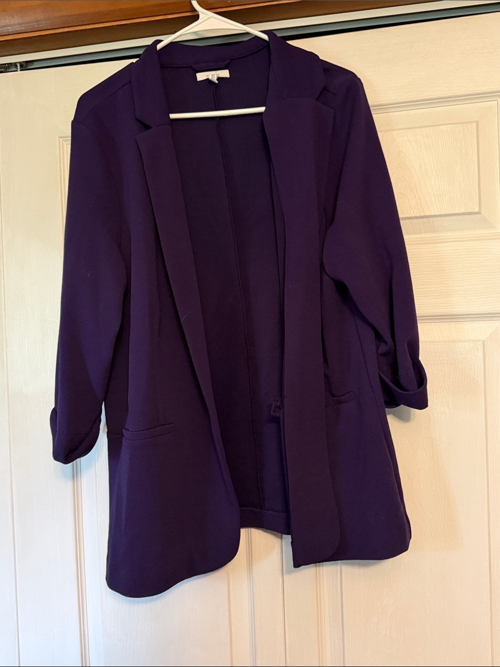 Maurices Deep Purple Open-Front Blazer